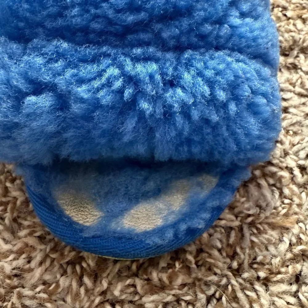 Ugg Blue Fuzzy Slippers